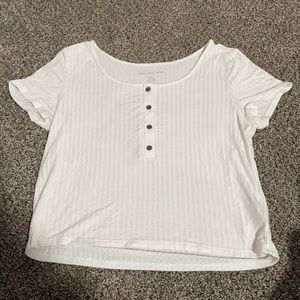 short sleeve white american eagle top